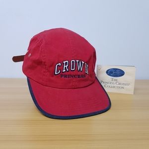 Vintage Crown Princess‎ Cruise Ship Collection Baseball Hat Cap Red Boat 4 panel